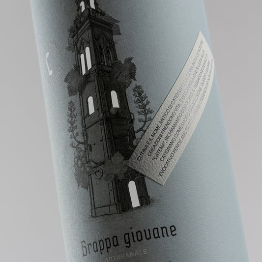 Grappa Giovane Cutina distillato artigianale di vinacce
