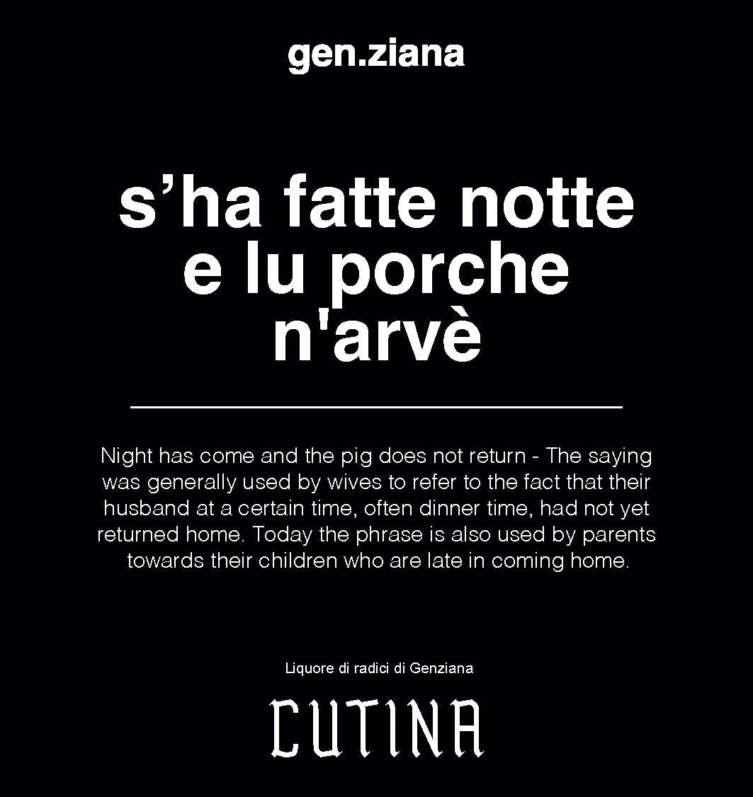 Genziana Cutina Limited Edition – S’ha fatte notte e lu porche n’arvè | La Robusta